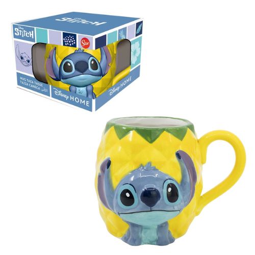 STITCH – Tazza con personaggio 3D – Stitch Ananas 400ml (In confezione regalo xxcm)…x12